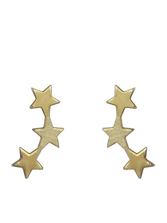 Vitopoulos Cercei pentru copii Studs Stele din Aur 9K