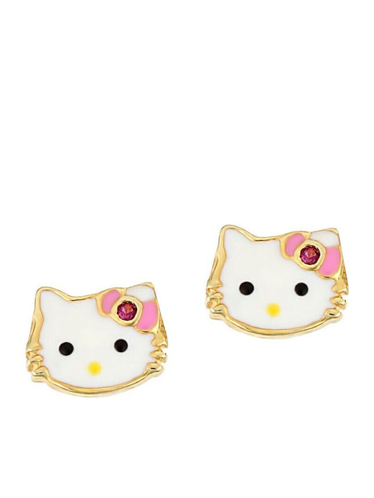 Gold Plated Silver Studs Kids Earrings