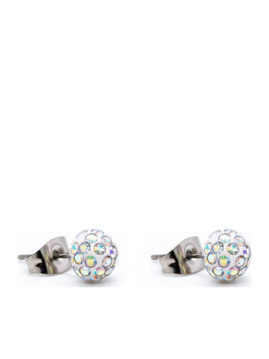Piercing.gr Hypoallergenic Kids Earrings Studs with Stones from Steel
