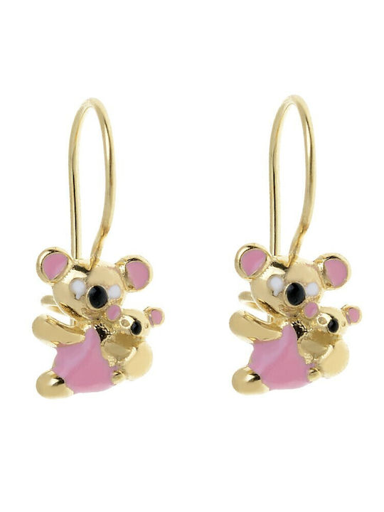 Ioannou24 Gold Pendants Kids Earrings 9K