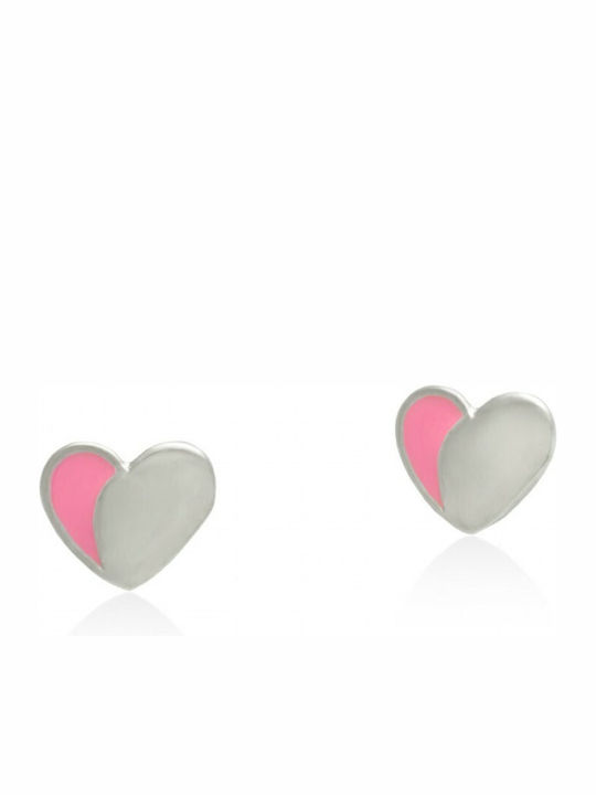 Bijou Box Hypoallergenic Kids Earrings Studs Hearts from Silver