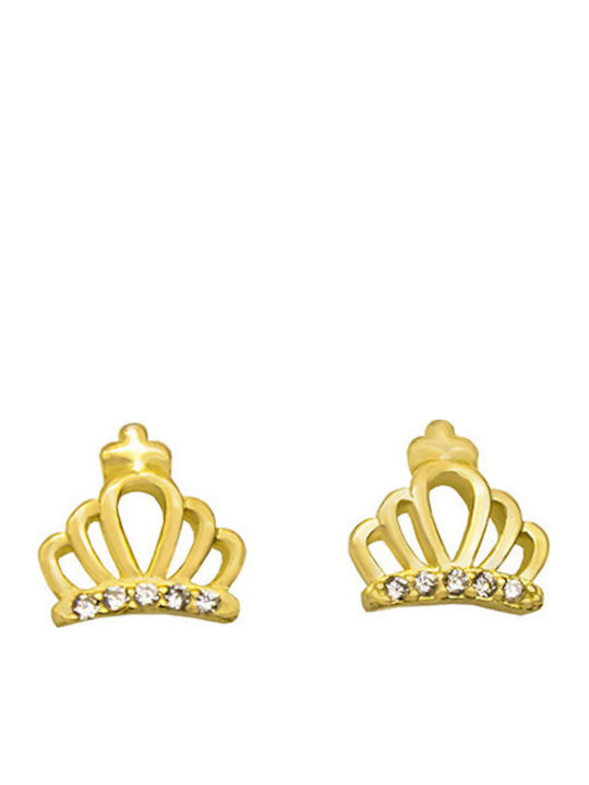 Savvas Design Kids Earrings Studs Crowns from Silver