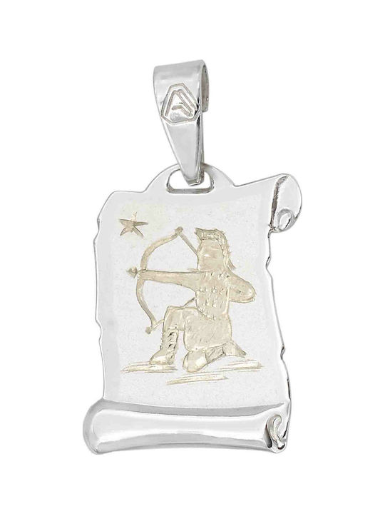 Pandantiv Pentru Copii Semn Zodiacal Din Aur Alb 9K
