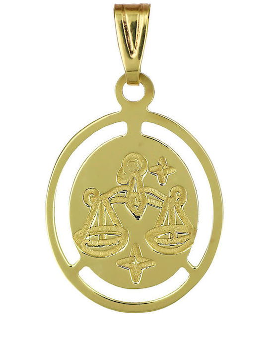 Kids Pendant Zodiac Sign in 9K Gold
