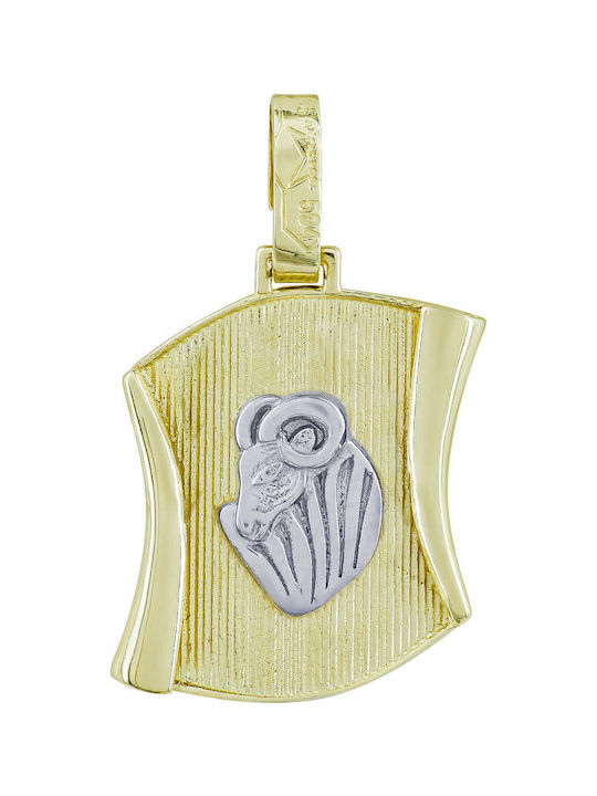 Kinder-Motive Tierkreiszeichen aus Gold 14K