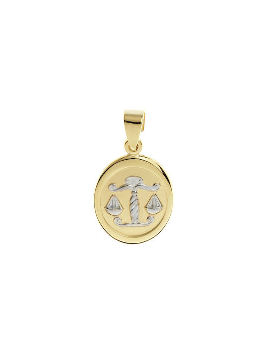 Ioannou24 Gold Zodiac Sign Kids Pendant 9K 901011