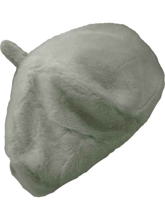 Frauen Pelzige Hut Baskenmütze Gray