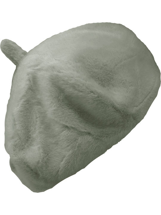 Furry Women's Beret Hat Gray