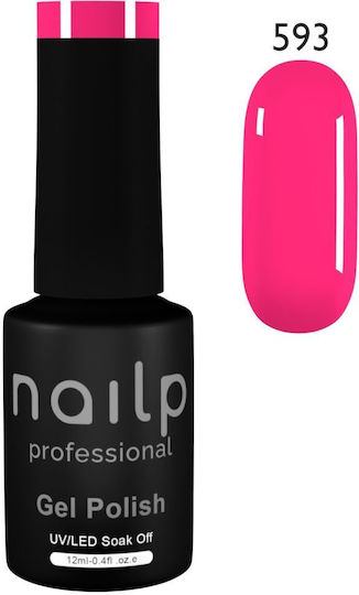 Nailp Professional Nailp Gel Polish Soak Off Uv Led #593 Halb-permanenter Nagellack 593 12ml 1Stück