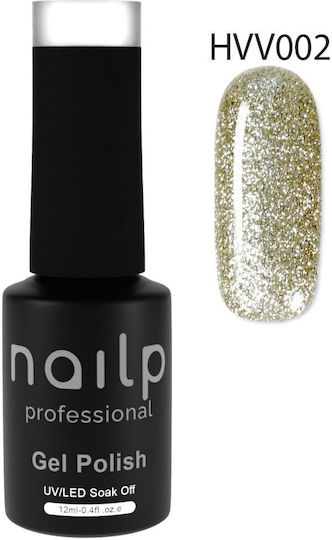 Nailp Professional Nailp Gel Nagellack Soak Off UV LED #hvv002 Gel Nagellack HVV002 mit Glitzer 12ml