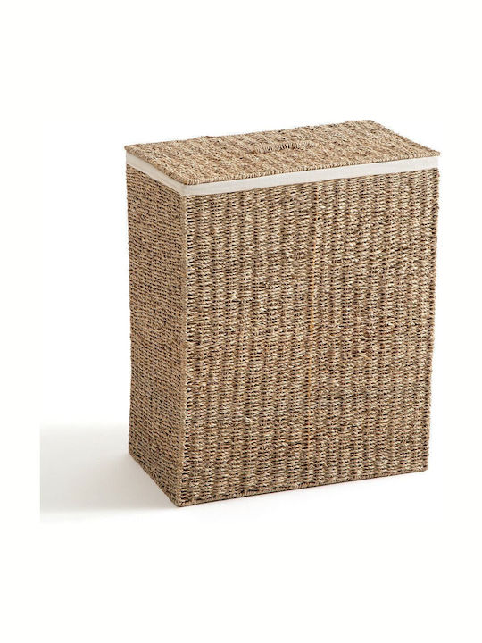 La Redoute Interieurs Wäschekorb Korbweide mit Deckel 50x30x60cm Beige