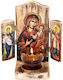 IconsGR Saint Icon Virgin Mary Holding The Infant Wooden 18x20cm 1LXRI