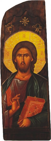IconsGR Image Jesus Christ Wooden 25x85cm