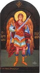 IconsGR Image Archangel Michael Wooden 28x50cm