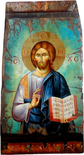 IconsGR Εικόνα Ιησούς Χριστός Ξύλινη 28x52εκ.