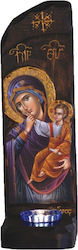 IconsGR Επιτραπέζιο Καντήλι Ξύλινο 8x8x20εκ. ΚΑΝΤ9