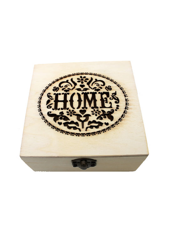 Wooden Decorative Box 10x10x5cm