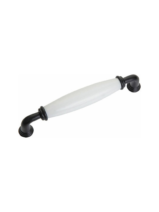 TMC Handle Furniture made of Porcelain in White Color with Center Distance 128mm 2020-85-128-000 1pcs
