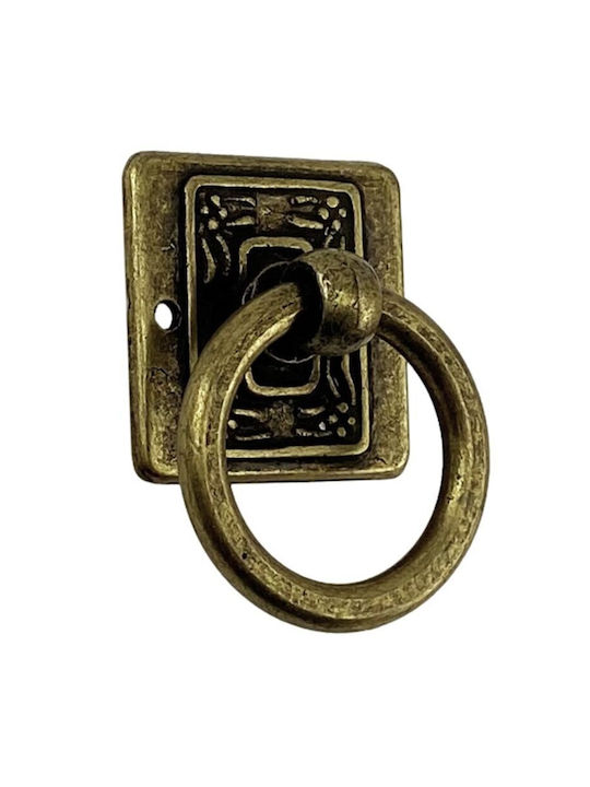 Herrajes Palencia Antik Knopf Möbelgriff aus Metallisch in Gold Farbe 4754-ANTIKE-BRASS 1Stück