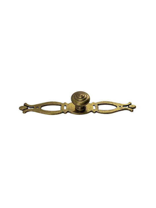 Herrajes Palencia Antik Knopf Möbelgriff aus Metallisch in Gold Farbe 155mm 4412-4525-155-ANTIKE 1Stück