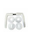 Lever Middle Door with Rosette Pair White