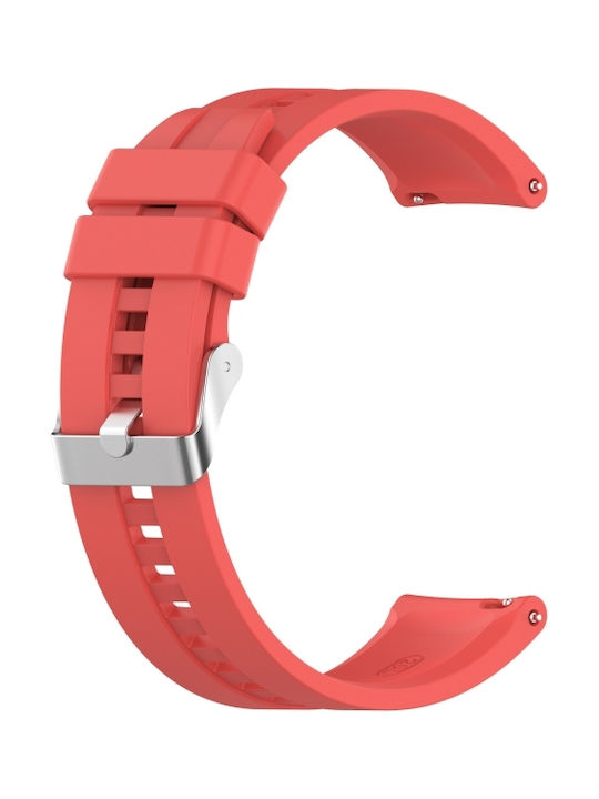 Със сребърна закопчалка Каишка Силикон Червен (Amazfit GTS 2 / GTS 2 Mini / GTS 2e - Амазфит GTS 2 / GTS 2 Mini / GTS 2e)