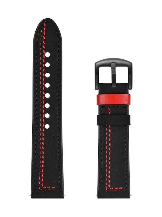 Gtr 2 Λουράκι Δερμάτινο Μαύρο (Amazfit GTR 47mm)