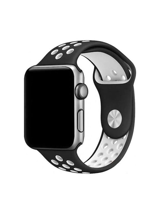 Armband Silikon mit Pin Schwarz (Apple Watch 38/40/41mm)