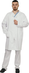 Men's Medical Dressing Gown White