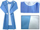Unisex Light Blue Disposable Medical Dressing Gown