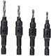 Set of 4 Drills with Hexagonal Shank for Wood