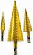 Set of 3 Conical Drills Titanium with Hexagonal Shank for Metal 12-32mm
