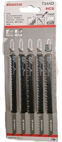 Jig Saw Blade for Wood 130mm 5pcs 812344Μ