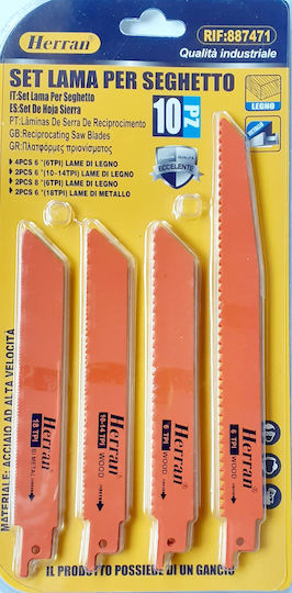 Herran Jig Saw Blade for Metal and Wood 150mm 10pcs 887471