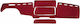 Car Dashboard Cover Leather without Emblem for Mazda 2 Man TGX Red Colour