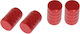 Car Tire Valve Caps Red 4pcs