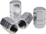 Car Tire Valve Caps Silver 4pcs