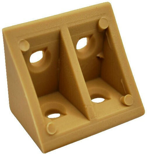 Leon Plastic Shelf Brackets Beige 20x20mm 100pcs 20Χ20Χ30ΜΜ