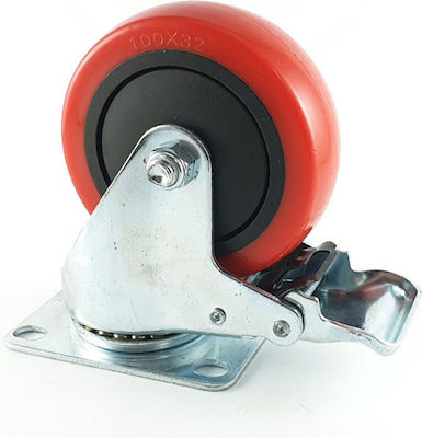 90100570293 Rotating Wheel with Brake 100mm