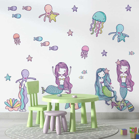 Caravelshop Детска стикерна за стена Стена 95x95бр