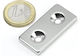 Magnitech Magnet Neodym Rechteckig mit Loch und Anziehungskraft 11kg 1Stück