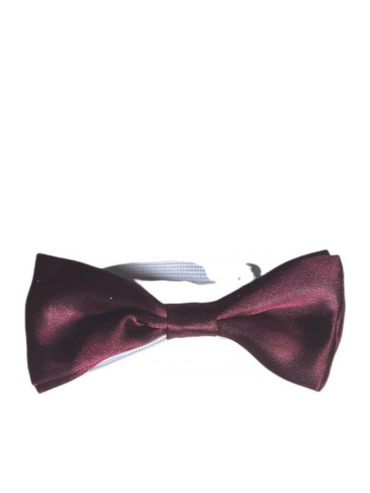 Afoi Giannakopouloi Kids' Fabric Bow Tie Burgundy