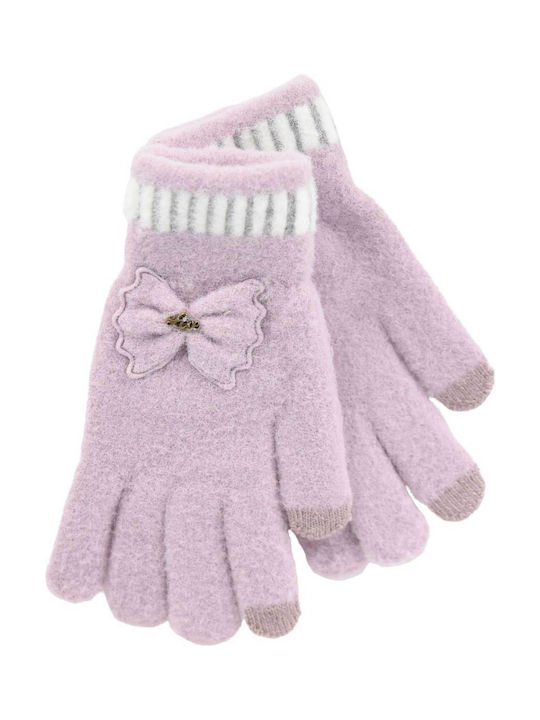 Knitted Kids Gloves Pink