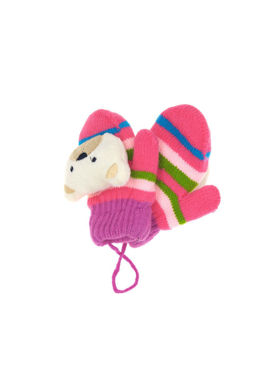 CHAR Плетени Розови Ръкавици MIttens
