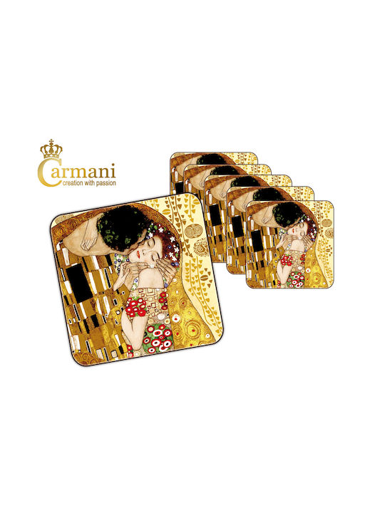 Carmani Rund Untersetzer Kork Gold 10.5cm 6Stück