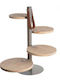 Marva Wooden Dessert Tower Stand with 4 Tiers Beige Ø16cmxY36cm 36x16x36cm