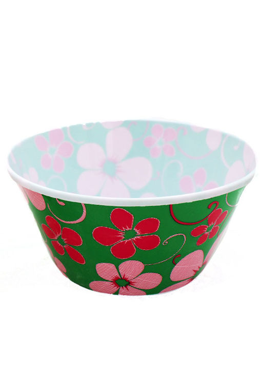 Plastic Salad Bowl Silver 20x20cm