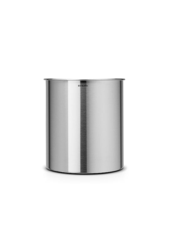 Brabantia Office Paper Waste Bin 7lt Silver