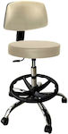 Medical Stool with Backrest Ecru 1420AF-2003