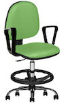 Medical Stool with Backrest Green 1400CAR.2022